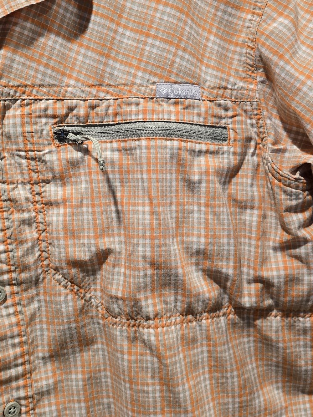 Columbia Mens Short Sleeve Plaid Button Down Shirt - Picture 3 of 5